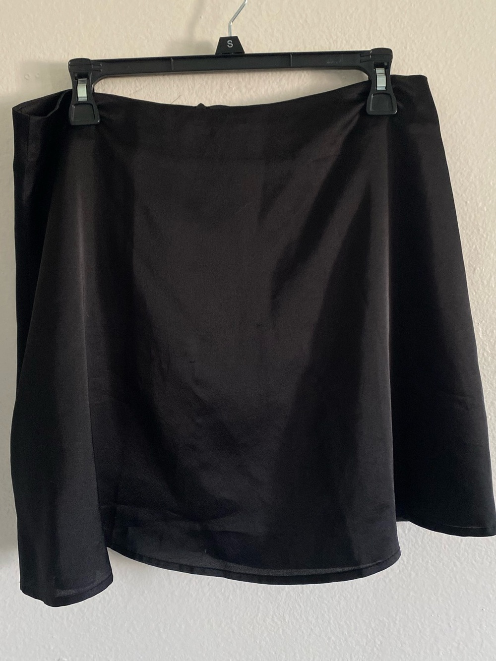 Black Dress Satin Skirt